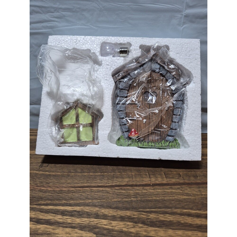 Fairy Garden Doors and Windows for Trees Miniature Fairy Gnome, Statues Wall and